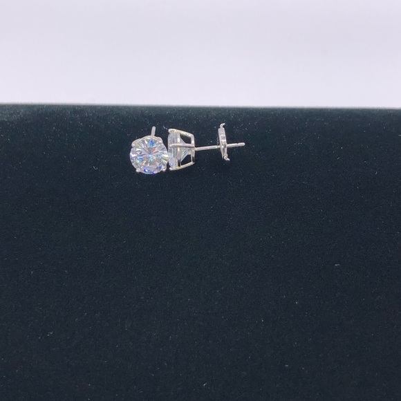 2ct Round Solitaire Earrings - Picture 9 of 11